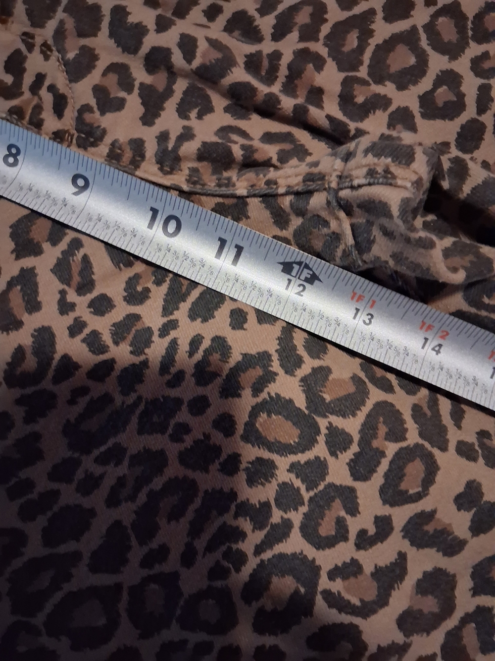 Time and Tru Leopard Print Waistband Straight Pants - Brown Black Sz 16 - Picture 6 of 9